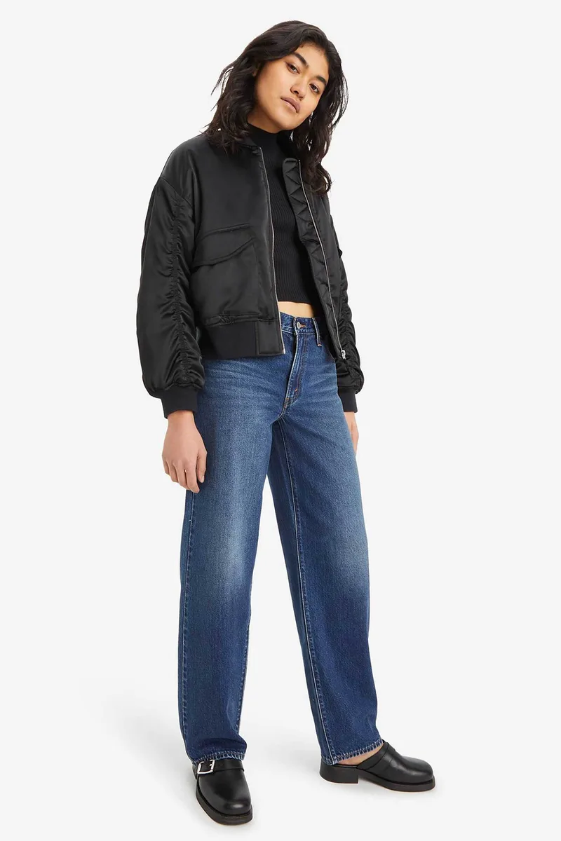 Levi's® γυναικείο τζιν παντελόνι ψηλόμεσο πεντάτσεπο Baggy Fit "Dad" - A34940037 Denim Blue