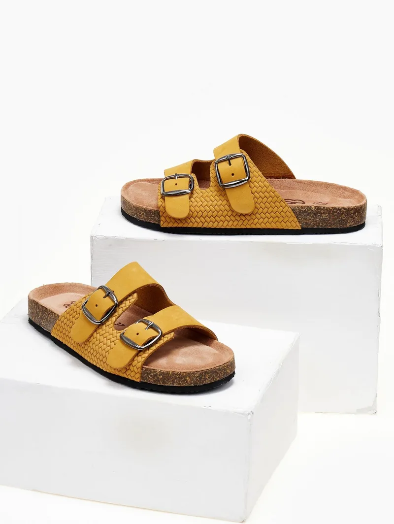 Estil Leather Sandals Anatomical Sole - 27 και 0-27 - Mustard