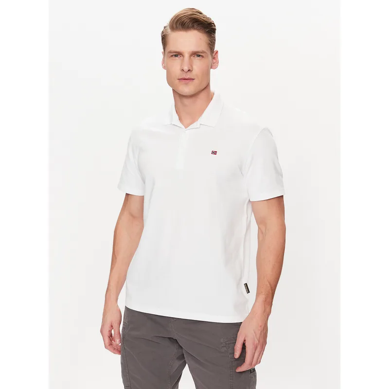 Napapijri Polo Ealis NP0A4H8B Λευκό Regular Fit