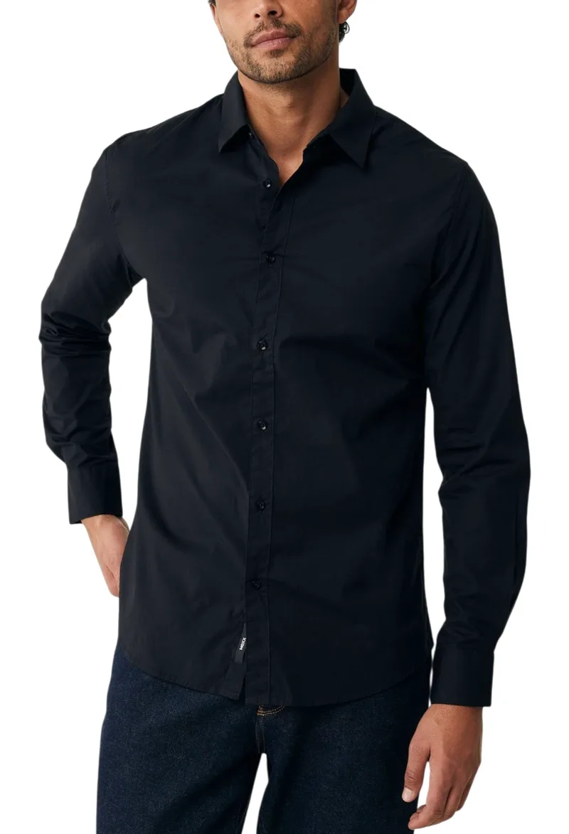 Πουκάμισο Μακρυμάνικο Mexx Bob MF007200243M-BLACK Ανδρικό