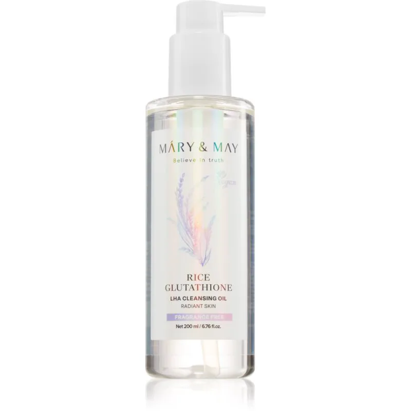 Mary&May Rice Glutathione LHA Cleansing Oil απαλό καθαριστικό λάδι με απολεπιστική δράση 200 ml