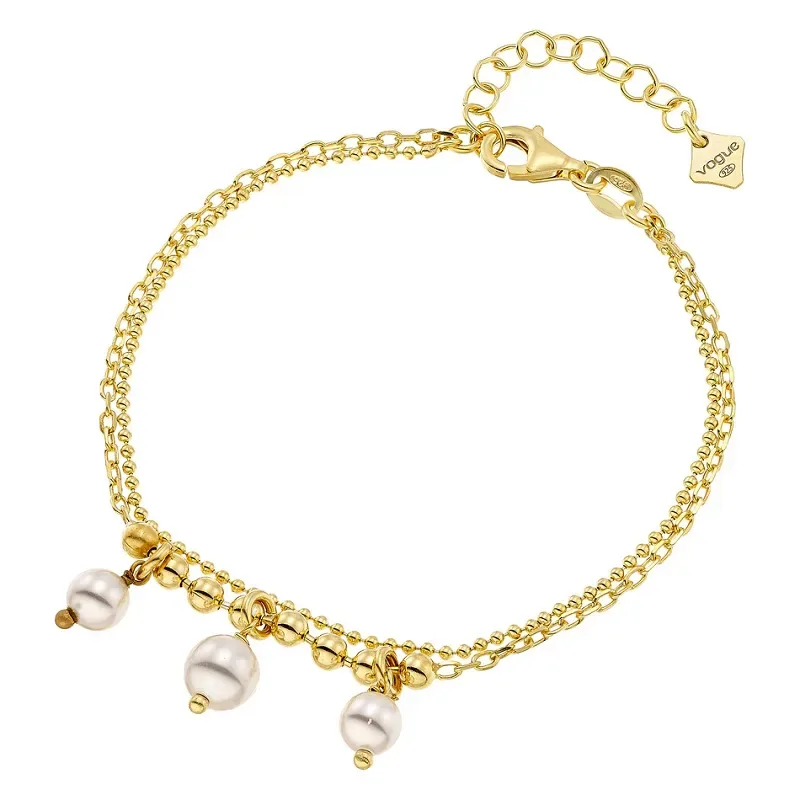 Επίχρυσο γυναικείο βραχιόλι Vogue 925 Happy Pearls 6715341 6715341 Ασήμι