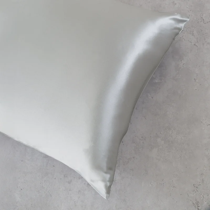 Μεταξωτή Μαξιλαροθήκη (50x70) Silk Sleep Grey, Rythmos Home