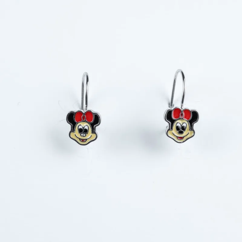 Σκουλαρίκια Cuoro ασημένια κρεμαστά Mini Mouse