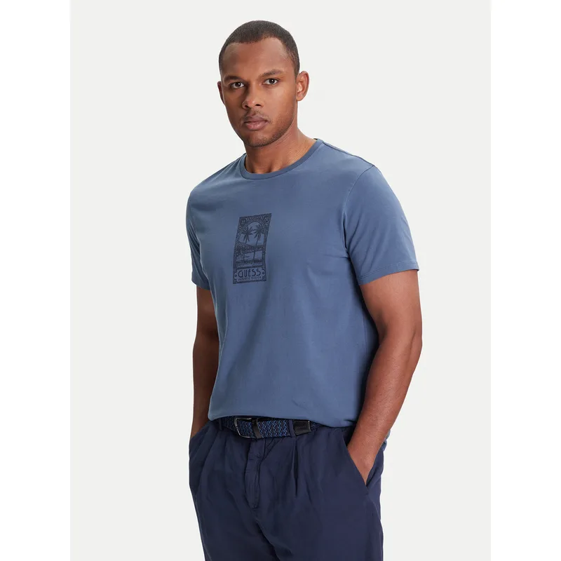 Guess T-Shirt M5YI67 KBW41 Μπλε Regular Fit