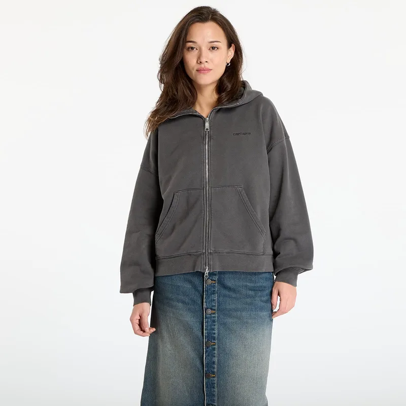 Φούτερ Carhartt WIP W' Hooded Benton Jacket Graphite Garment Dyed M