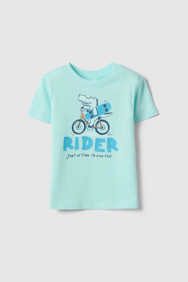 OVS βρεφικό T-shirt με print Regular Fit - 002564470 Μπλε