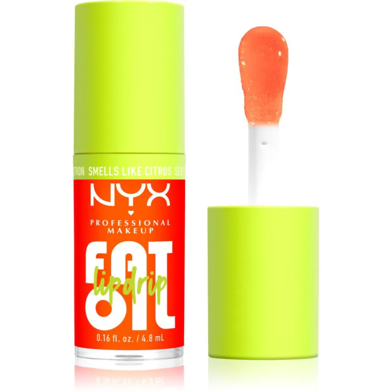 NYX Professional Makeup Fat Oil Lip Drip Έλαιο για τα χείλη απόχρωση Juicy Boo 4.8 ml