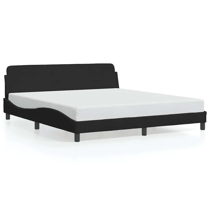 vidaXL Πλαίσιο Κρεβατιού Dover Μαύρο Βελούδινο 180x200 εκ.