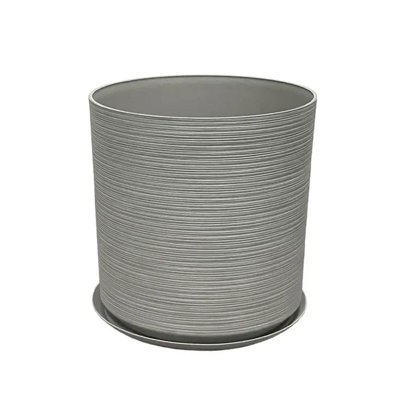 STONE POLYRESIN ΚΑΣΠΩ ΜΕ ΠΙΑΤΟ ΓΚΡΙ ΠΑΛΙΟ ΠΗΛΙΝΟ ΜΕΓΑΛΟ - Φ43x43.5cm