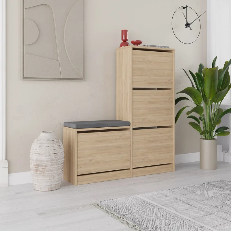 Παπουτσοθήκη Dude - Oak 779Hms4116 (105x118,5x26)