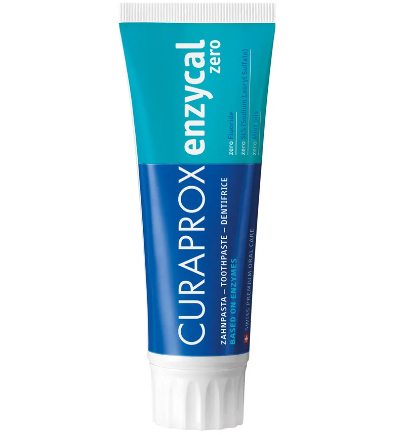 Curaprox Enzycal Zero Οδοντόκρεμα Χωρίς Φθόριο με Γεύση Μέντα 75ml