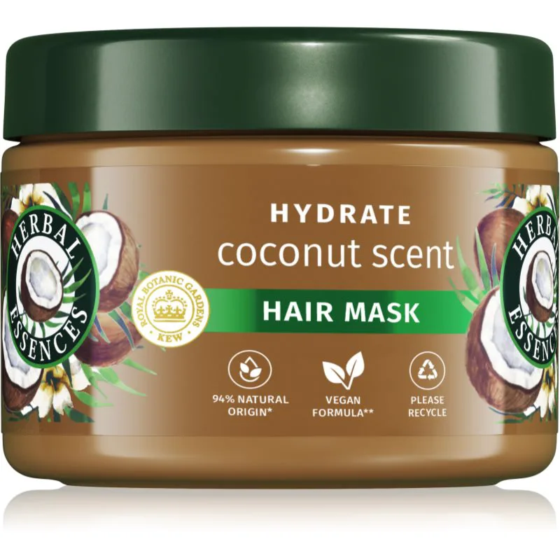 Herbal Essences Coconut Scent Hydrate μάσκα μαλλιών για θρέψη και ενυδάτωση 300 ml