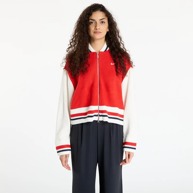 Πουλόβερ Nike Sportswear Women's Cardigan University Red/ Sail/ Midnight Navy/ Sail L