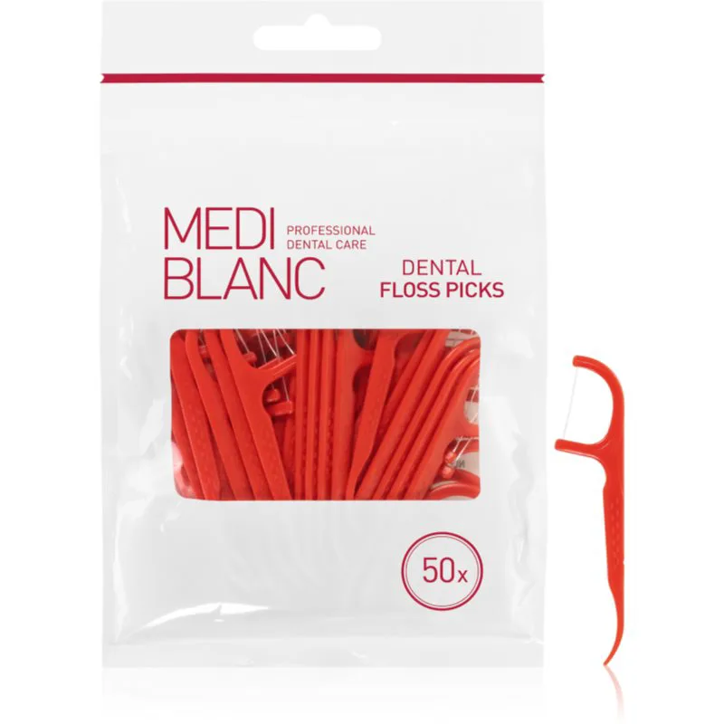 MEDIBLANC Dental Floss Picks οδοντικές οδοντογλυφίδες με νήμα 50 τμχ