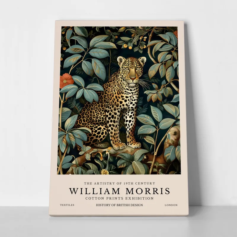 Πινακας σε καμβά WILLIAM MORRIS - LEOPARD 2