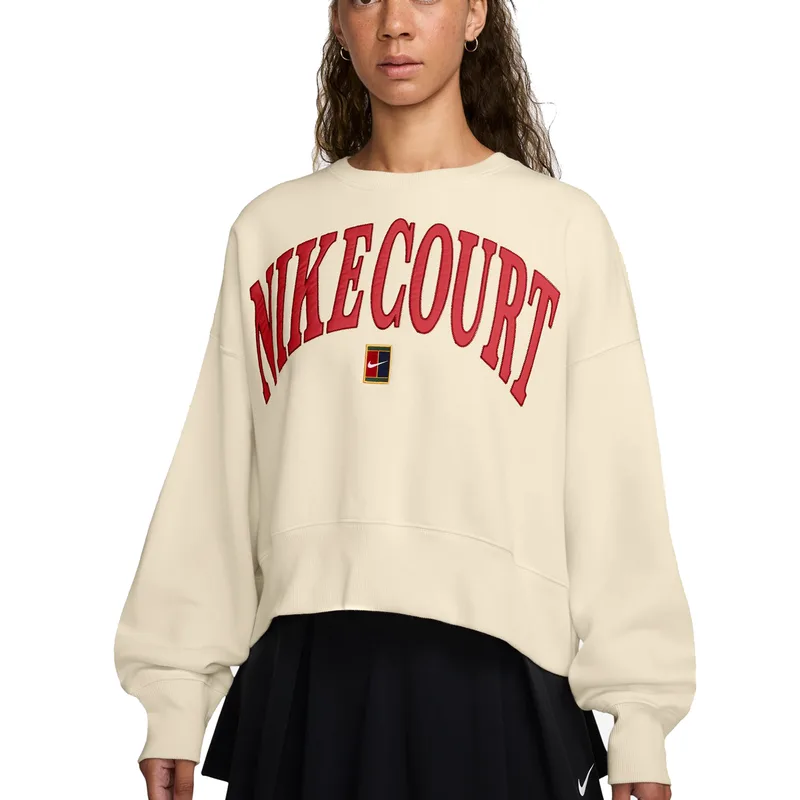 NikeCourt Phoenix Fleece Over-Oversized Crew-Neck Womens Tennis Sweatshirt