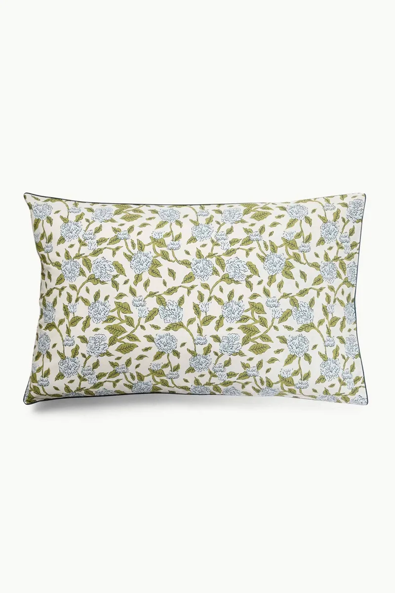 Coincasa μαξιλαροθήκη με floral σχέδιο 80 x 50 cm - 006814086 Πράσινο