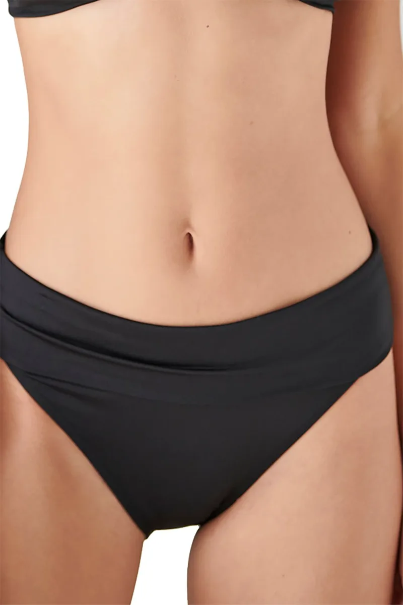 Blu4u γυναικείο μαγιό bikini σλιπ μονόχρωμο με αναδιπλώμενη μπάσκα ''Fashion Solids''-26365085-02