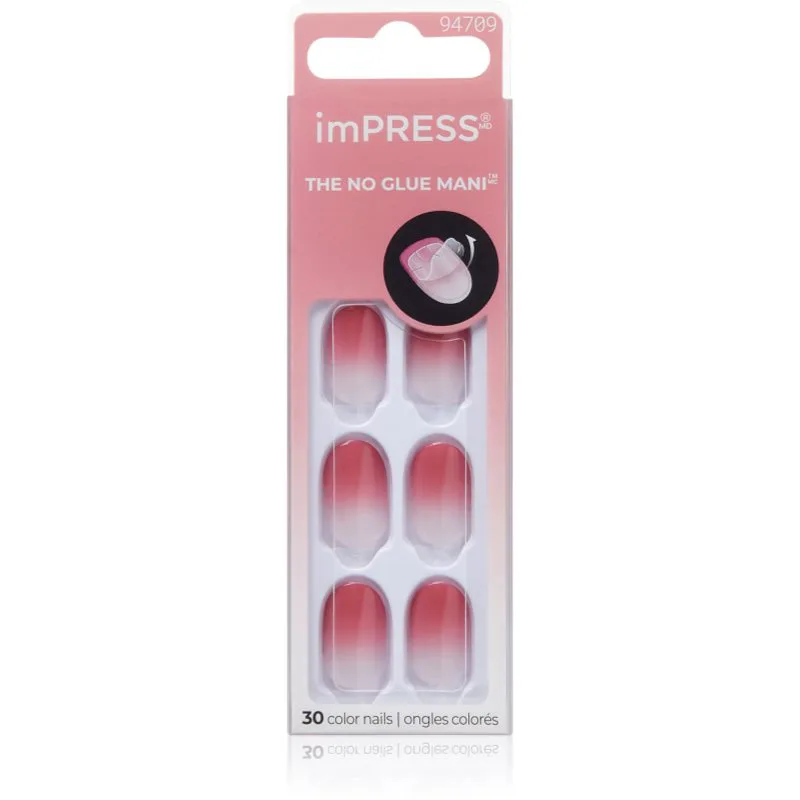 KISS imPRESS The No Glue Mani Ψεύτικα νύχια αυτοκόλλητα Beat The Heat 30 τμχ