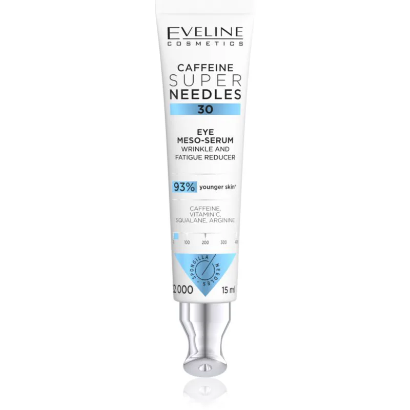 Eveline Cosmetics Caffeine Super Needles 30 ορός για περιοχή των ματιών ενάντια στις ρυτίδες 15 ml