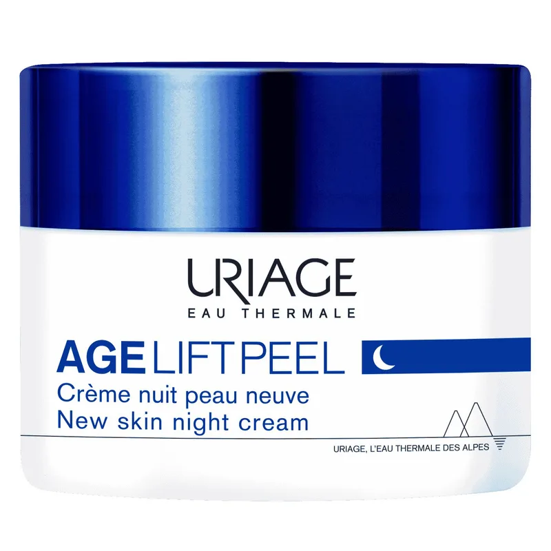 Uriage Age Lift Peel Face Night Cream Απολεπιστική Κρέμα Προσώπου Νύκτος με Αντιγηραντική Δράση, Κατάλληλη για Όλους τους Τύπους Επιδερμίδας 50ml
