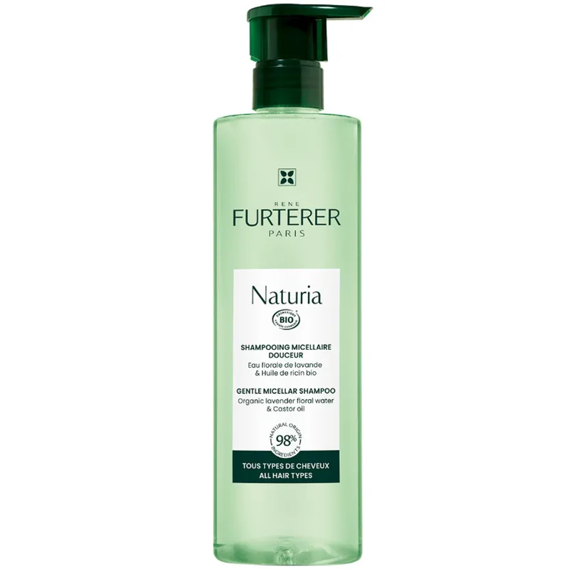René Furterer Naturia Bio Gentle Micellar Shampoo Απαλό Σαμπουάν για Συχνή Χρήση με Ανθόνερο Λεβάντας & Καστορέλαιο 400ml