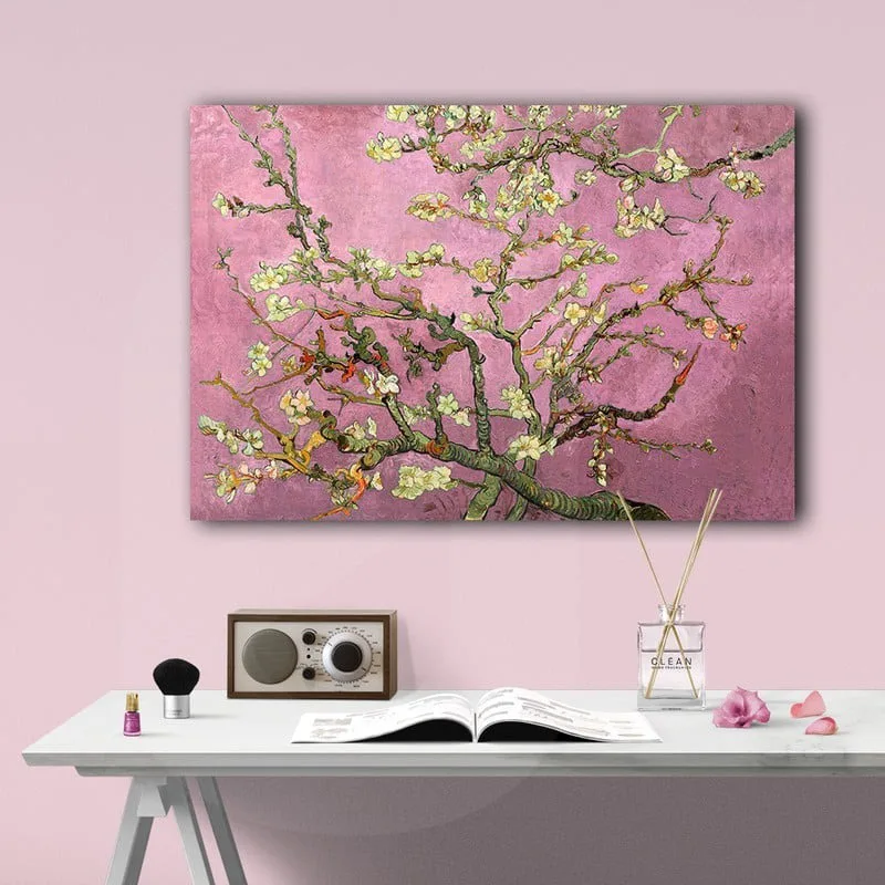 OUTLET Πινακας σε καμβά VAN GOGH - ALMOND BLOSSOM PINK 40cm x 30cm