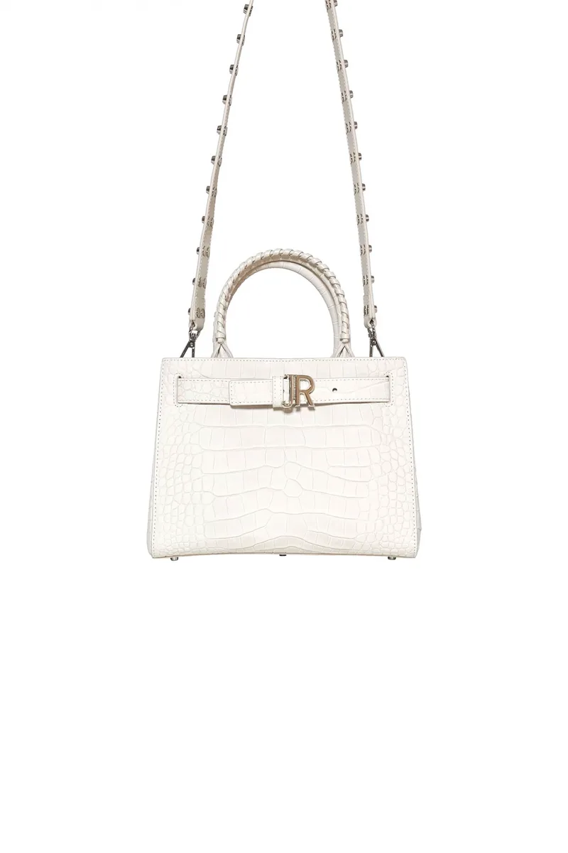 RICHMOND X ΤΣΑΝΤΑ ΧΕΙΡΟΣ/CROSSBODY ΔΕΡΜΑ TOTE HANURI LOGO ΜΕΤΑΛΛΙΚΟ ΕΚΡΟΥ