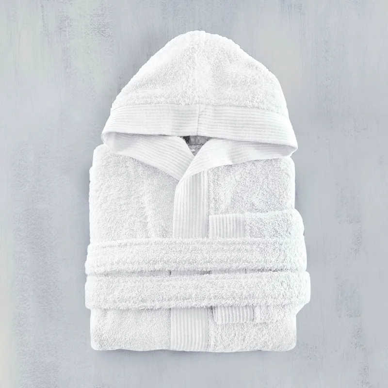 Μπουρνούζι παιδικό με κουκούλα (Νο 12-14) TWIST WHITE, RYTHMOS HOME