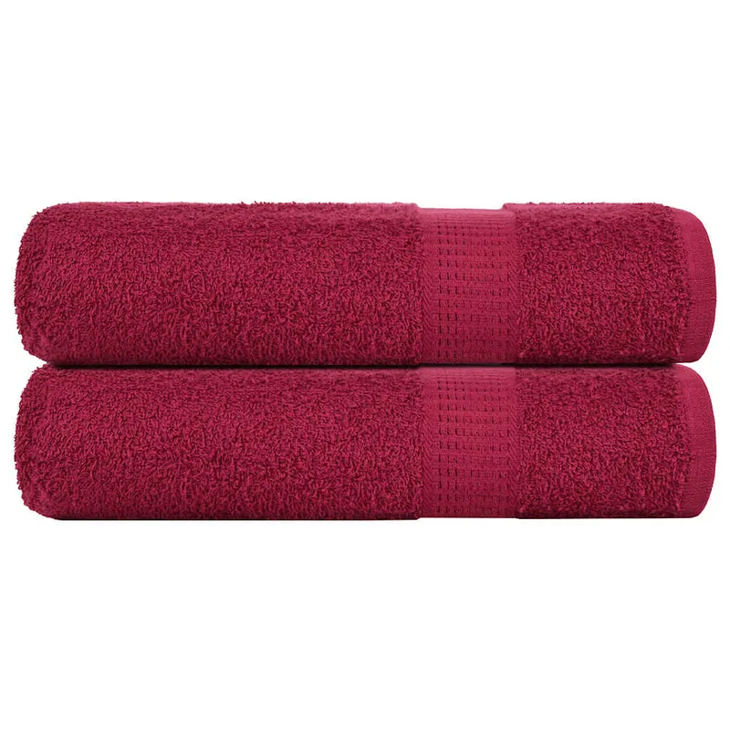 vidaXL Πετσέτες μπάνιου FROGN 2 τμχ Bordeaux 70x140 εκ. 360 gsm