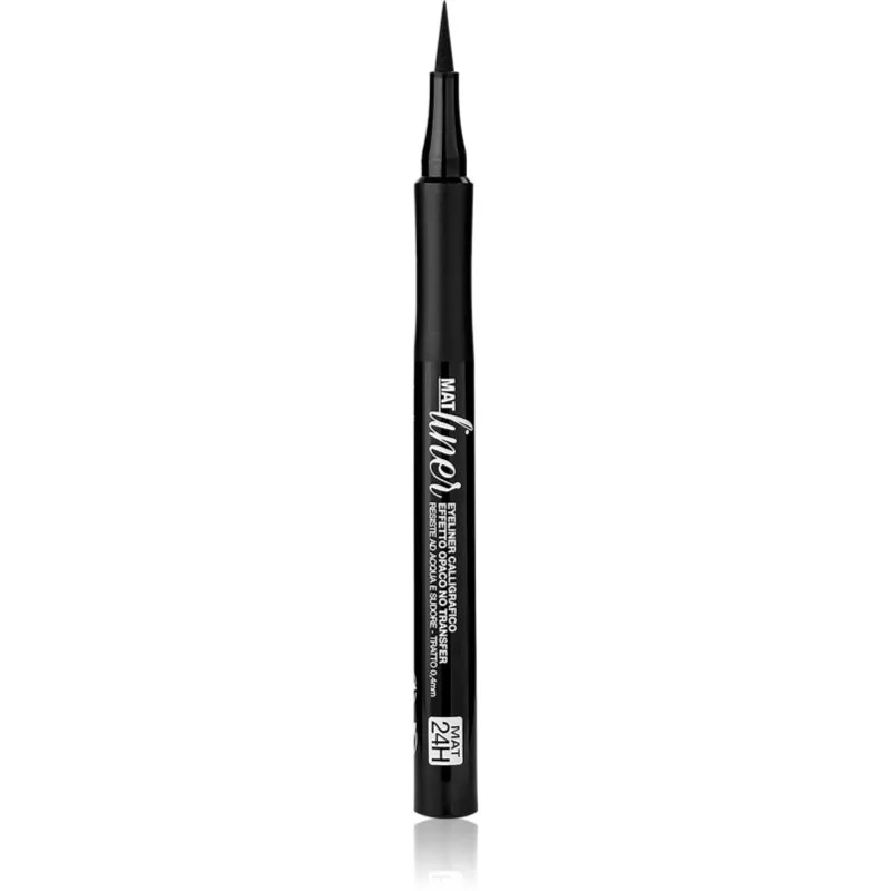 bellaoggi Mat Liner Λάινερ ματιών με πλατιά άκρη με ματ αποτελέσματα απόχρωση Velvety Black 1,2 ml