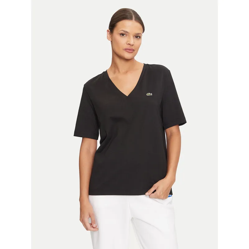Lacoste T-Shirt TF7300 Μαύρο Regular Fit