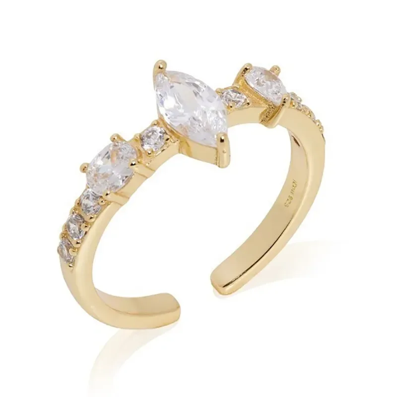 Επίχρυσο δαχτυλίδι JCOU Multi Stone 925 JW909G0-01 JW909G0-01 Ασήμι