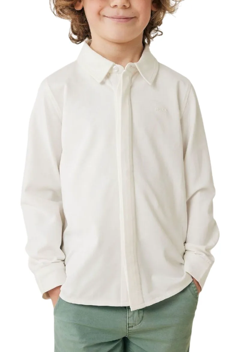 Πουκάμισο Μακρυμάνικο Mexx Regular jersey shirt MF007201041B-Off White Αγόρι