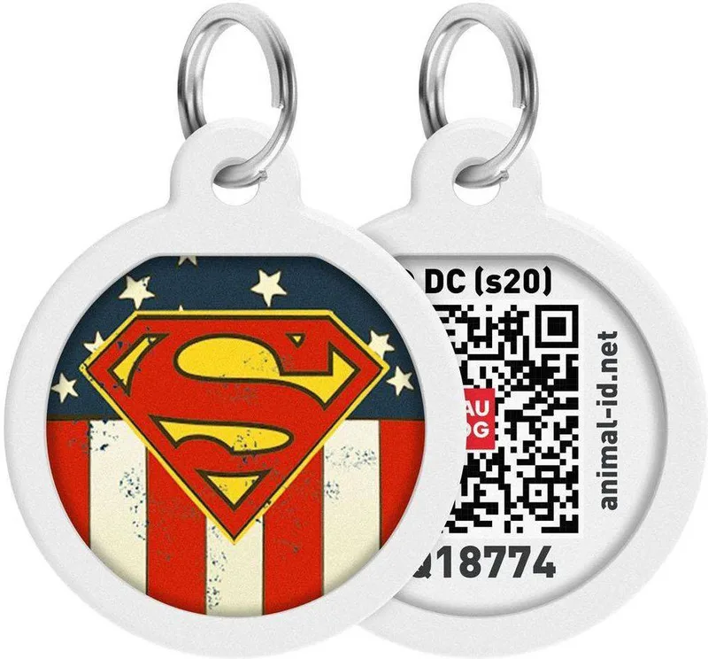 ΤΑΥΤΟΤΗΤΑ WAUDOG METAL PET TAG SUPERMAN AMERICA (25MM)