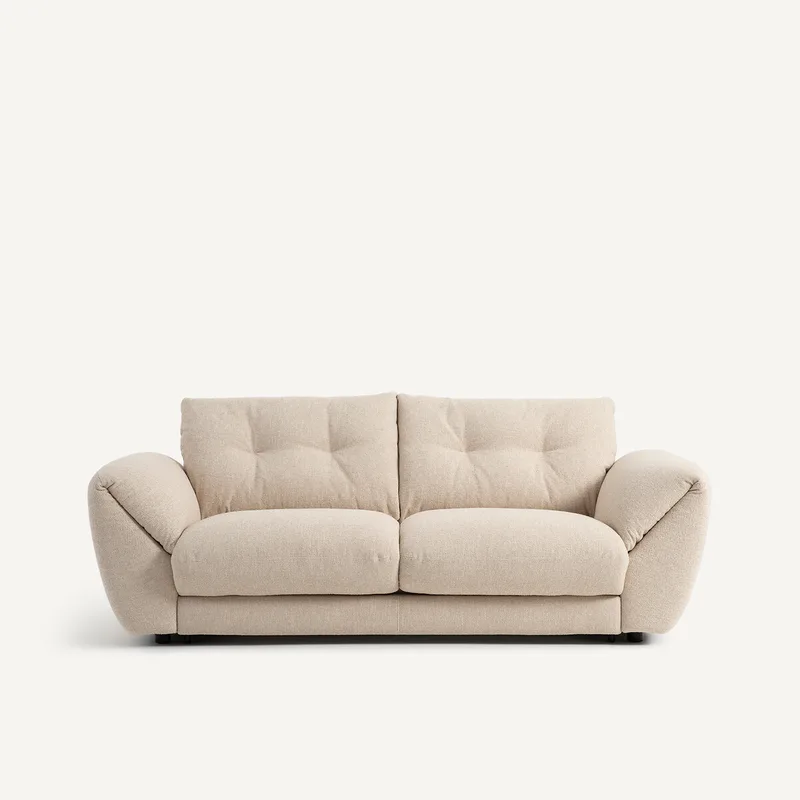 Καναπές-κρεβάτι 3 θέσεων bouclette Μ107xΠ226xΥ87cm