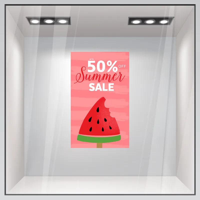Αυτοκoλλητο Εκπτωσεων SUMMER SALE RED WATERMELON