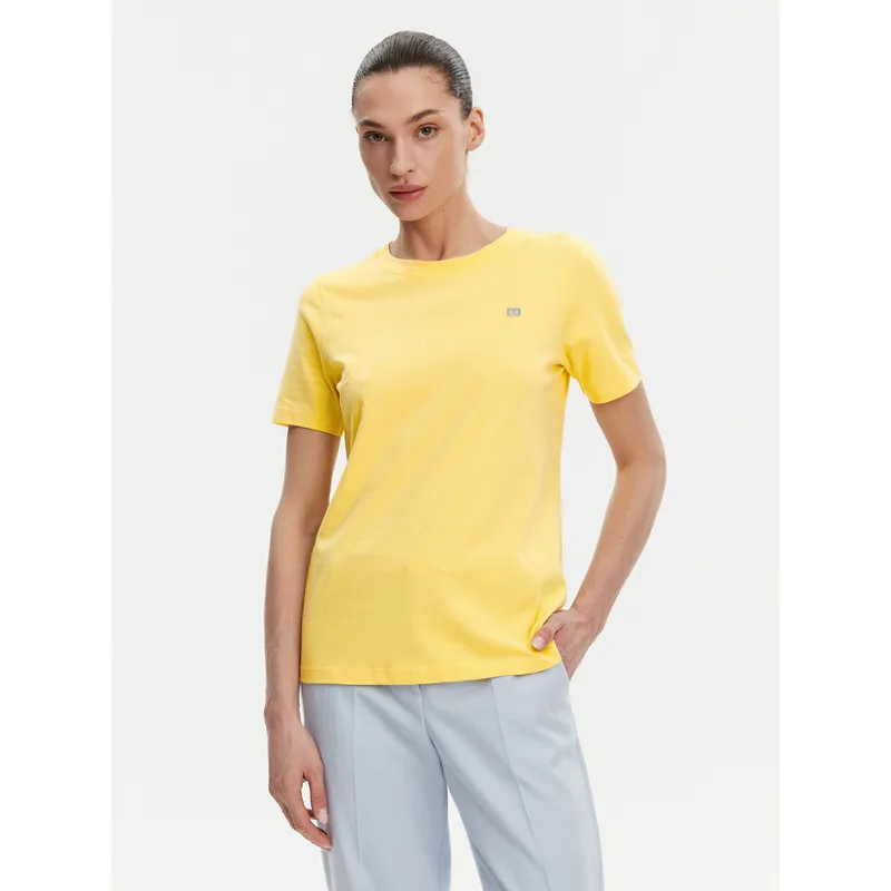 Tommy Hilfiger T-Shirt WW0WW45522 Κίτρινο Regular Fit