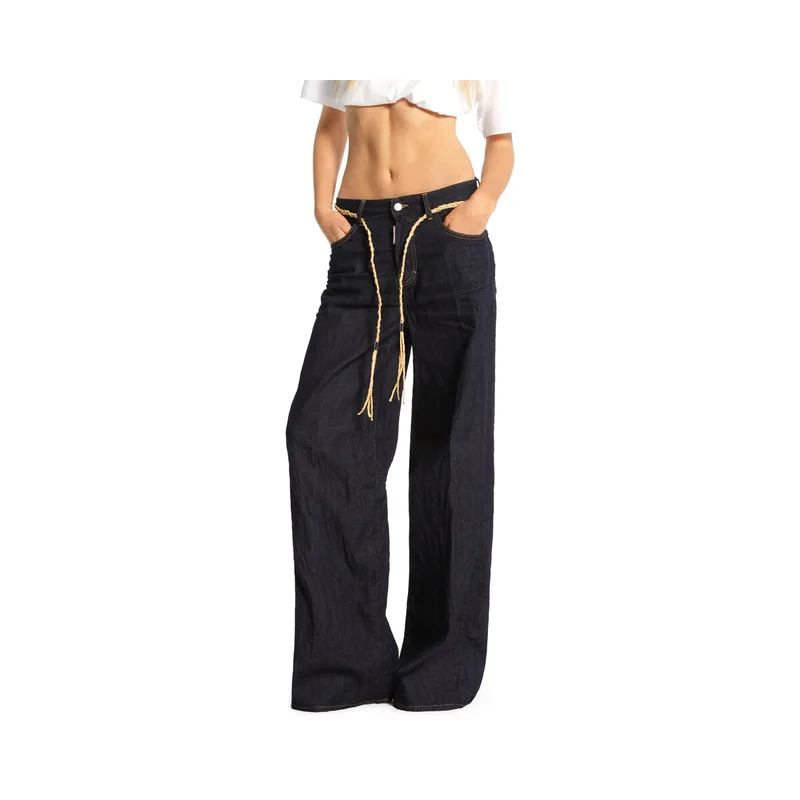 Jeans Dsquared TRAVELLER HIGH WAIST WIDE LEG JEANS WOMEN