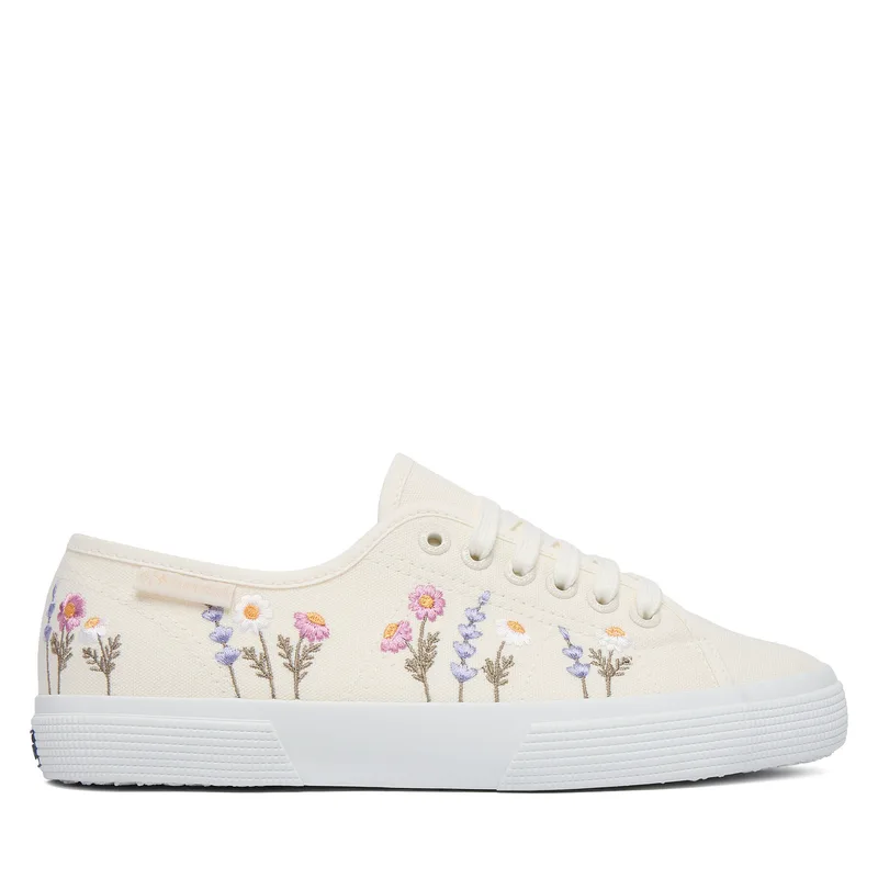 Πάνινα παπούτσια Superga 3750 Flower Embroidery Leggera S8161ZW Λευκό