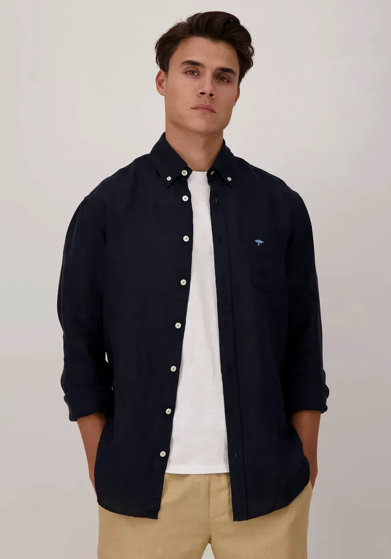 Fynch Hatton Πουκάμισο της σειράς Linen - 1313 6000 685 Navy