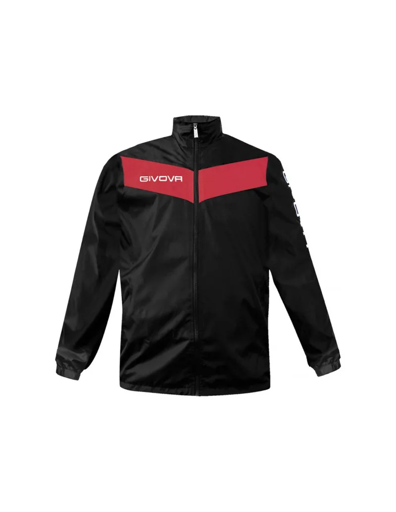 Givova Scudo Ανδρικό Μπουφάν Αντιανεμικό Black / Red RJ005-1012