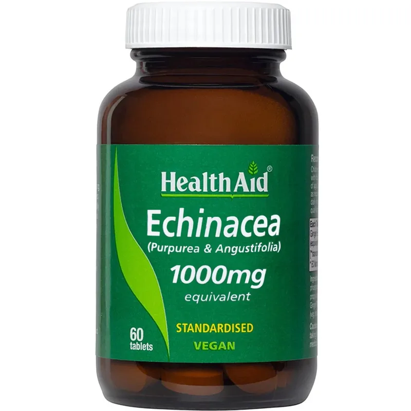 Health Aid Echinacea 1000mg Συμπλήρωμα Διατροφής Εκχυλίσματος 2 Ειδών Εχινάκειας για Φυσική Ενίσχυση & Θωράκιση του Ανοσοποιητικού 60tabs
