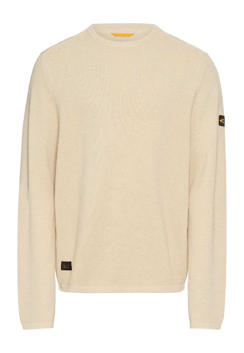 ΑΝΔΡΙΚΟ ΠΛΕΚΤΟ CAMEL ACTIVE PULLOVER CREWNECK ΚΑΝΟΝΙΚΗ ΓΡΑΜΜΗ ΕΚΡΟΥ