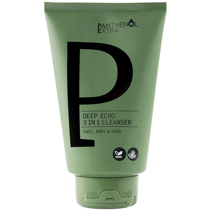 Panthenol Extra Deep Echo 3in1 Cleanser Ανδρικό Τονωτικό Αφρόλουτρο & Σαμπουάν για Πρόσωπο, Σώμα & Μαλλιά με Υπέροχο Άρωμα 200ml