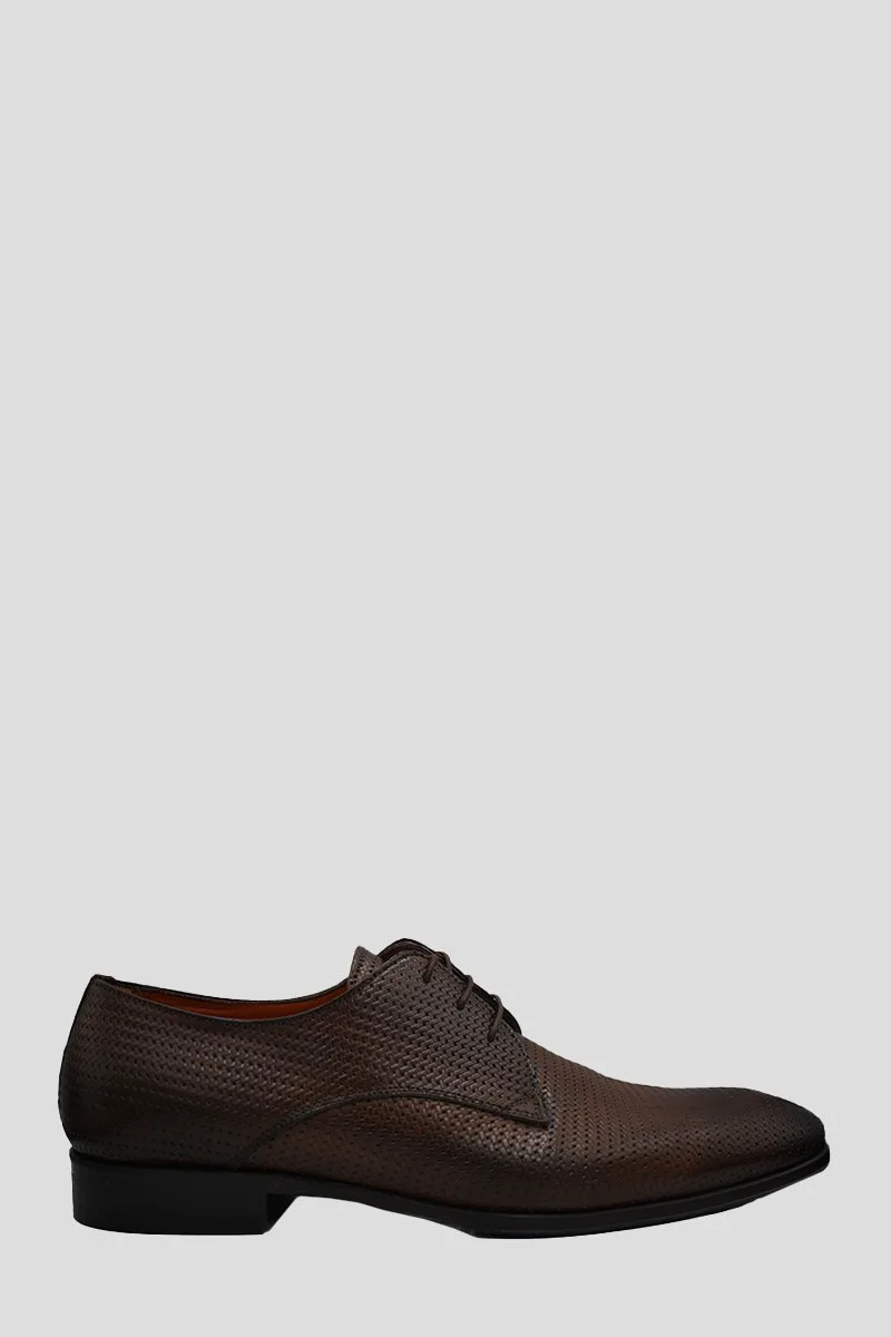 PHILIPPE LANG Ανδρικό Καφέ Woven Lace-Up Shoes/Brown