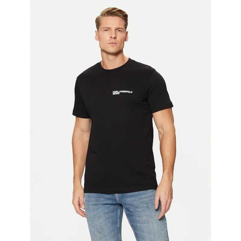 Karl Lagerfeld Jeans T-Shirt A1M17003 Μαύρο Slim Fit