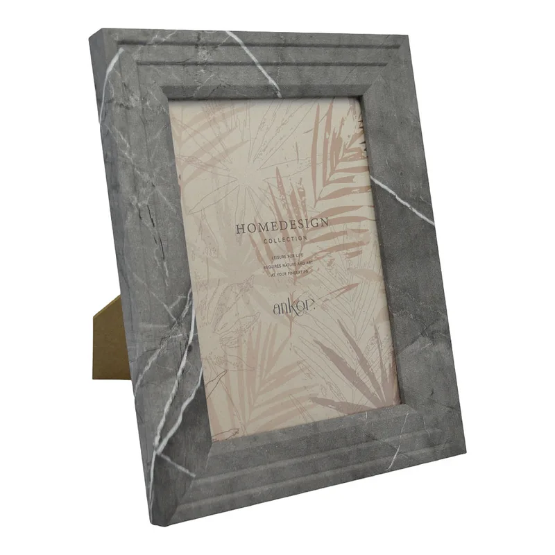 Κορνίζα Με Μαρμάρινη Όψη Γκρι Ξύλο 13x18cm ANKOR