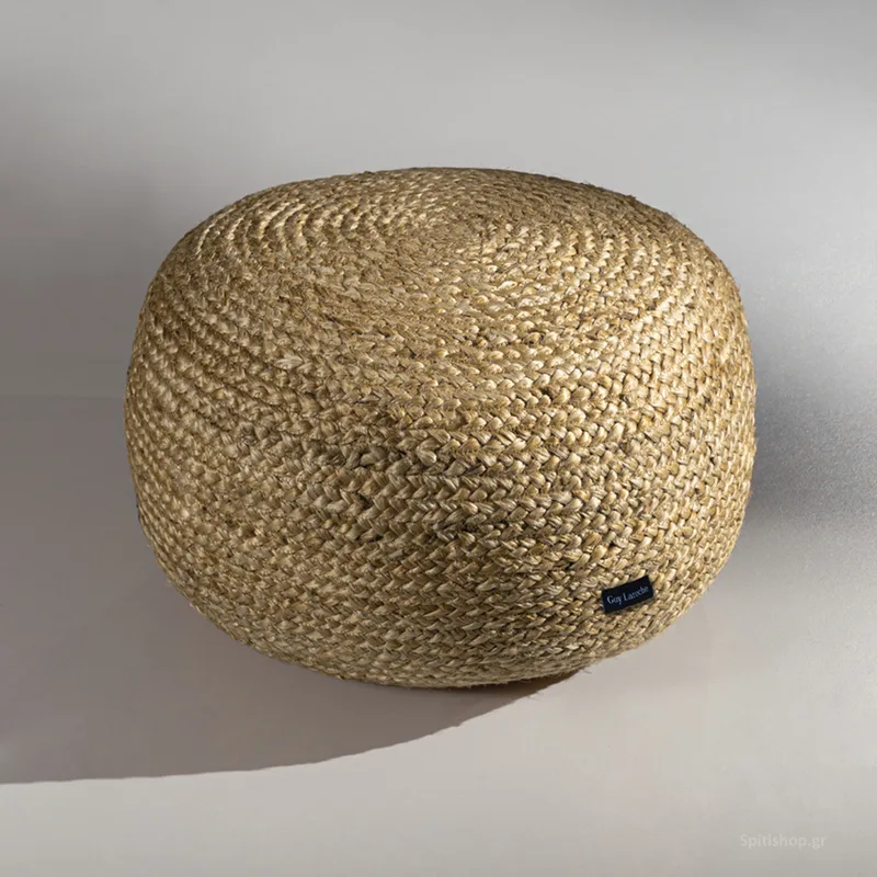 Πουφ (Φ50x25) Guy Laroche Ottoman Natural